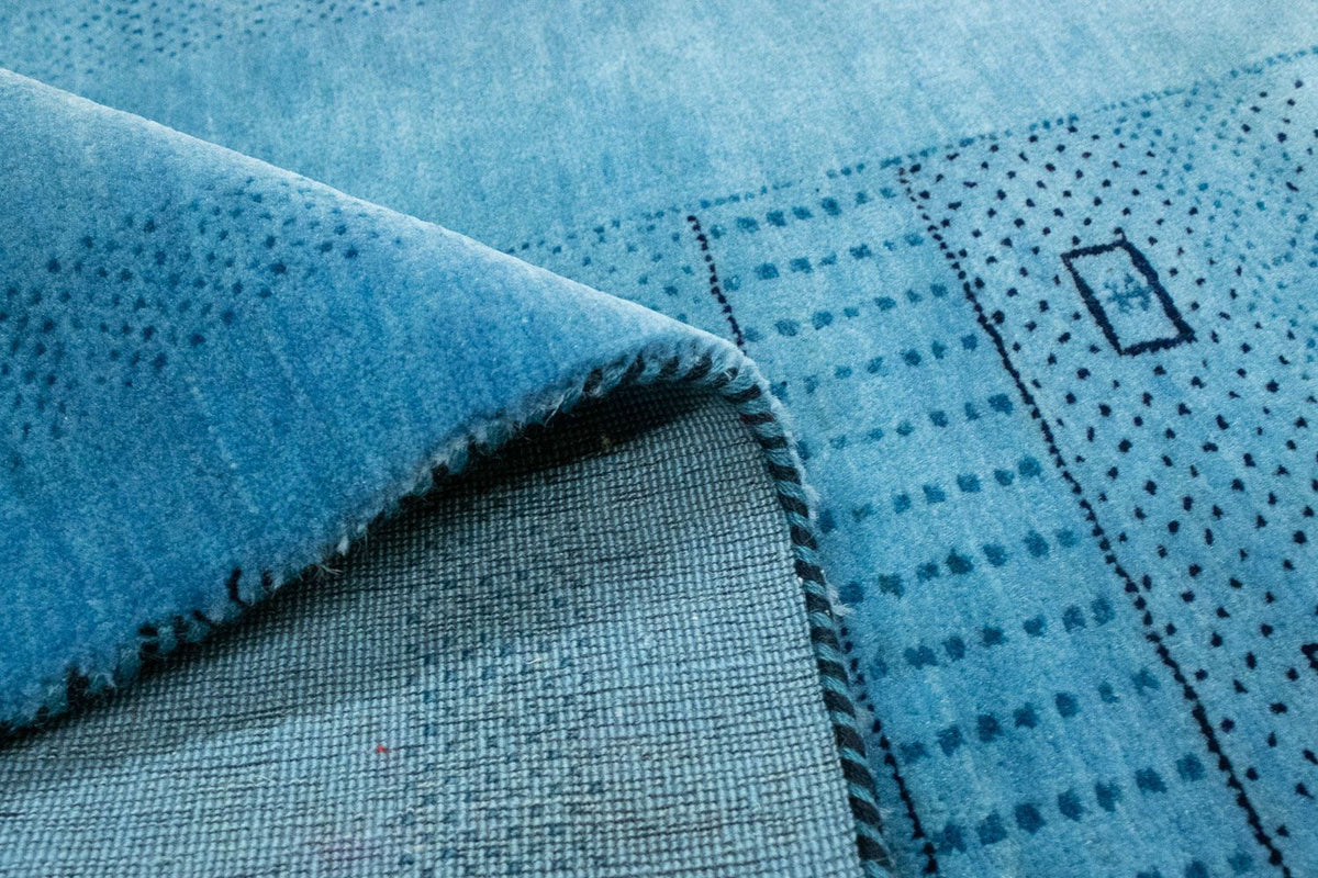 Loper Gabbeh Tapijt - Loribaft Perzisch - 246 x 77 cm - blauw