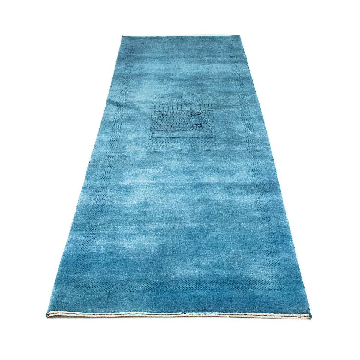 Loper Gabbeh Tapijt - Loribaft Perzisch - 246 x 77 cm - blauw