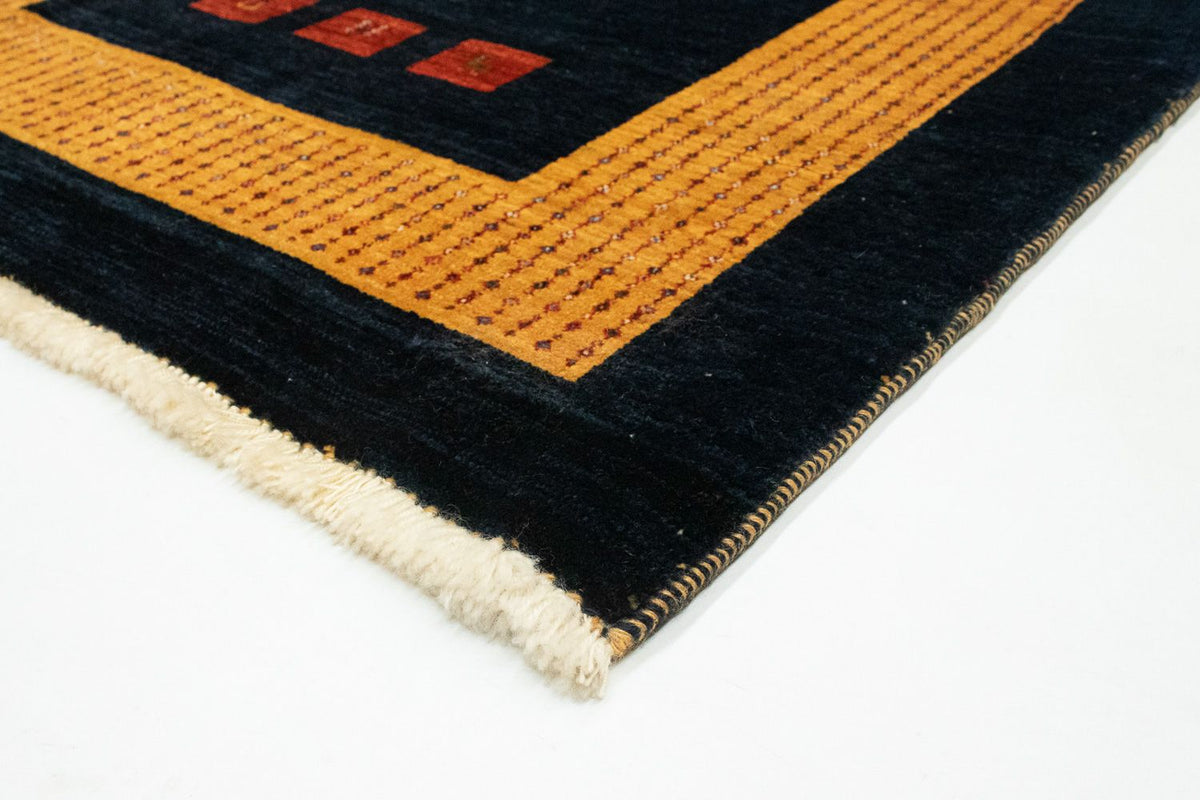 Gabbeh Tapijt - Loribaft Perzisch - 152 x 105 cm - donkerblauw