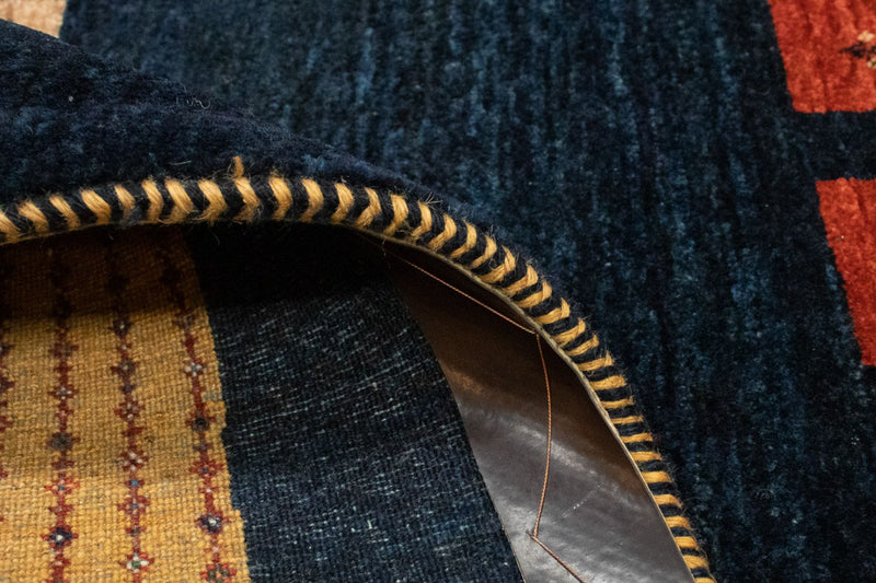 Gabbeh Tapijt - Loribaft Perzisch - 152 x 105 cm - donkerblauw