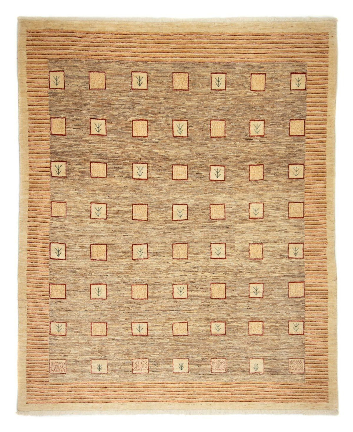 Gabbeh Tapijt - Loribaft Perzisch - 240 x 197 cm - beige