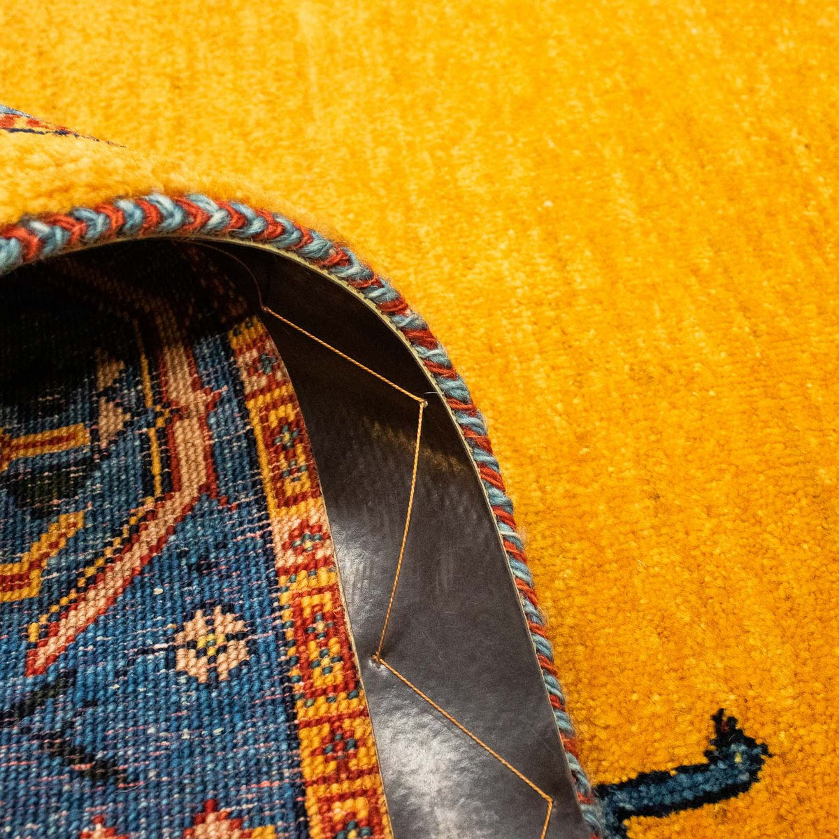 Gabbeh Tapijt - Loribaft Perzisch - 143 x 109 cm - goud