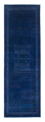 Loper Gabbeh Tapijt - Loribaft Perzisch - 242 x 80 cm - donkerblauw