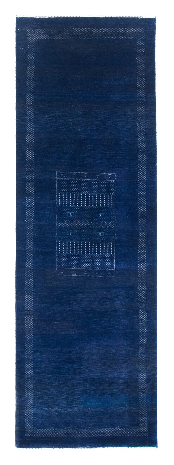 Loper Gabbeh Tapijt - Loribaft Perzisch - 242 x 80 cm - donkerblauw