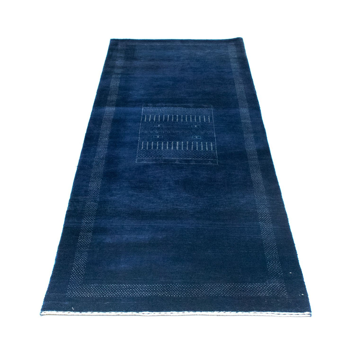 Loper Gabbeh Tapijt - Loribaft Perzisch - 242 x 80 cm - donkerblauw