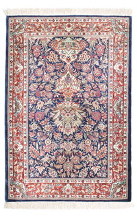 Perzisch tapijt - Ghom - 118 x 80 cm - donkerblauw