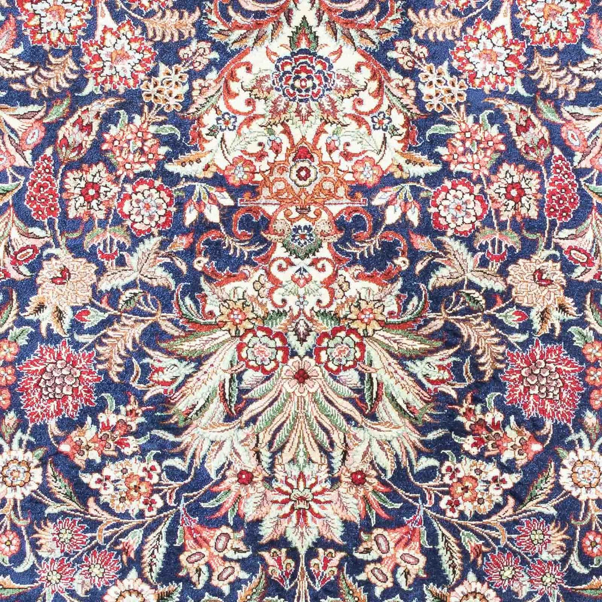 Perzisch tapijt - Ghom - 118 x 80 cm - donkerblauw