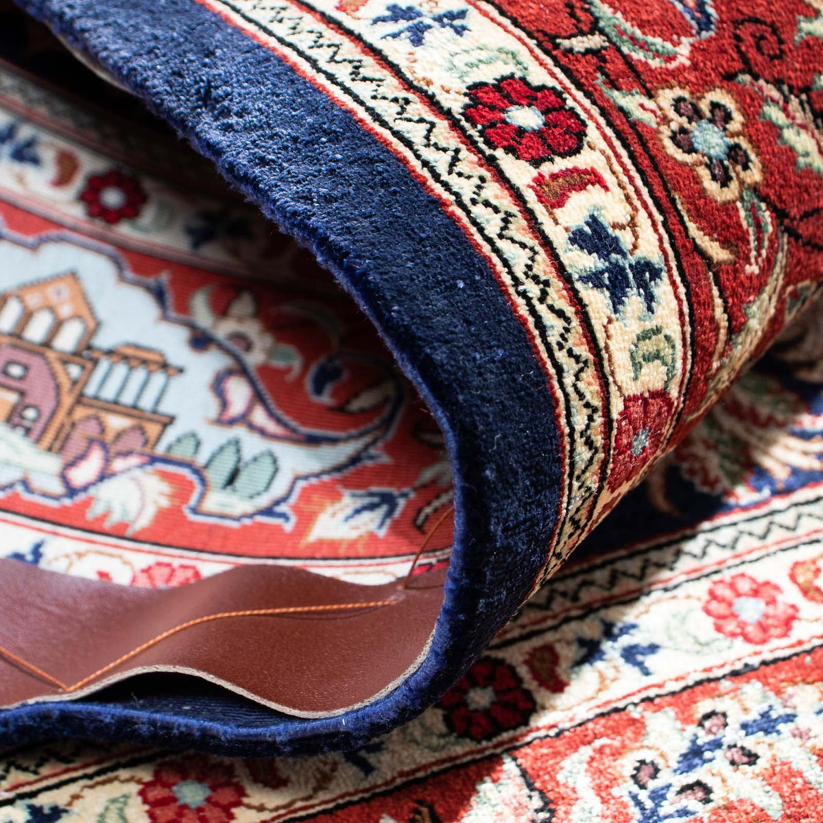 Perzisch tapijt - Ghom - 118 x 80 cm - donkerblauw