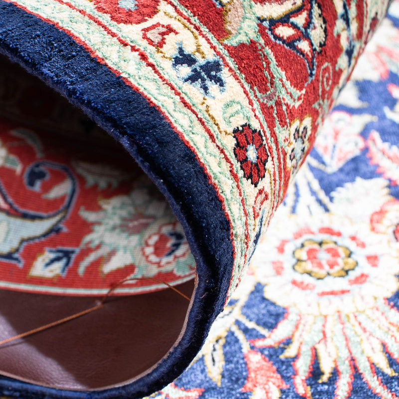 Perzisch tapijt - Ghom - 121 x 84 cm - donkerblauw