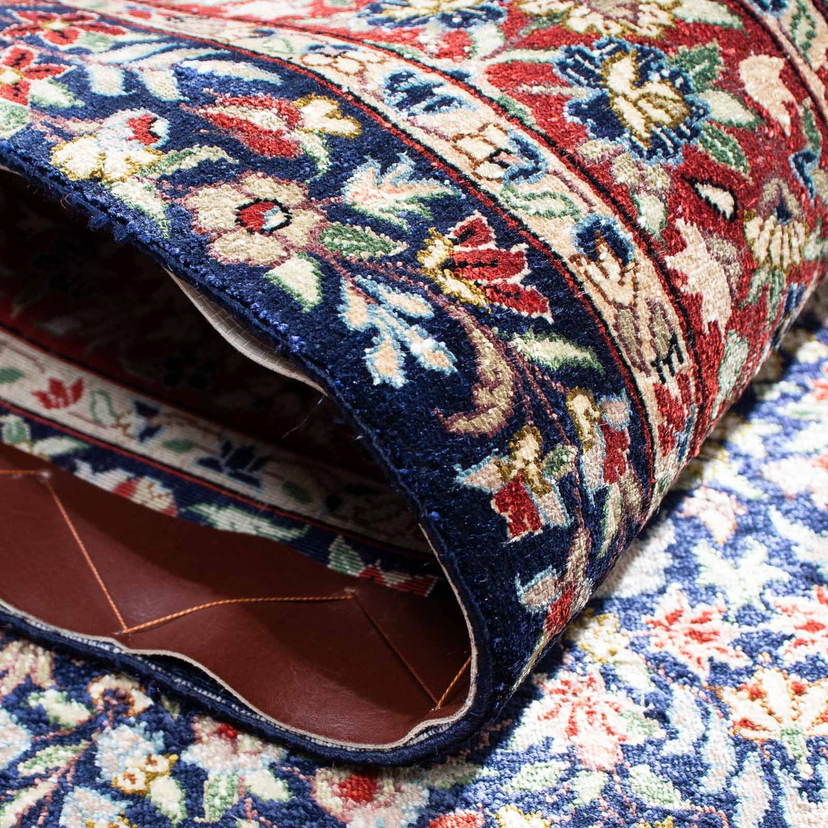 Perzisch tapijt - Ghom - 120 x 78 cm - donkerblauw