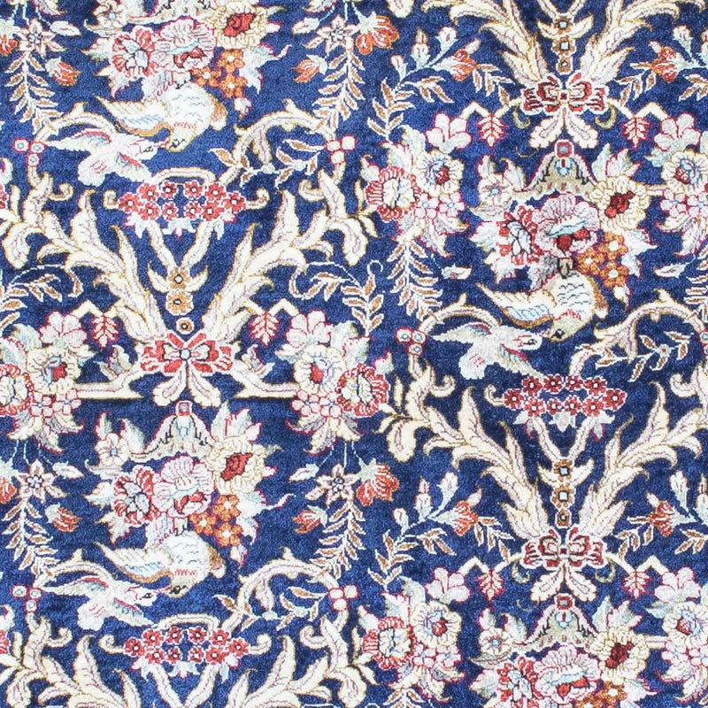 Perzisch tapijt - Ghom - 147 x 104 cm - donkerblauw