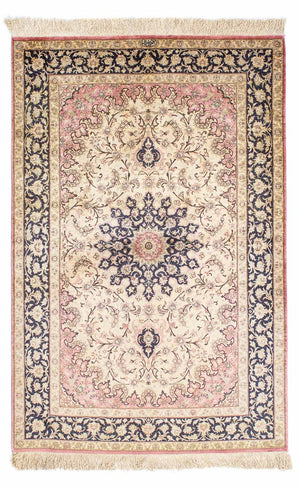 Perzisch tapijt - Ghom - 151 x 98 cm - beige