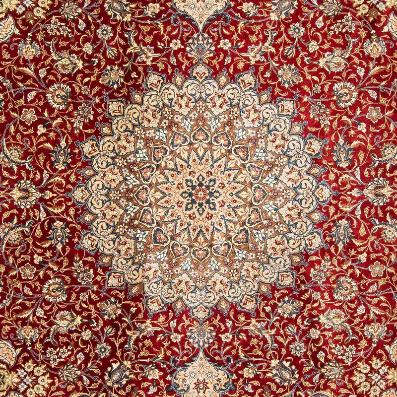 Perzisch tapijt - Ghom - 296 x 198 cm - donkerrood