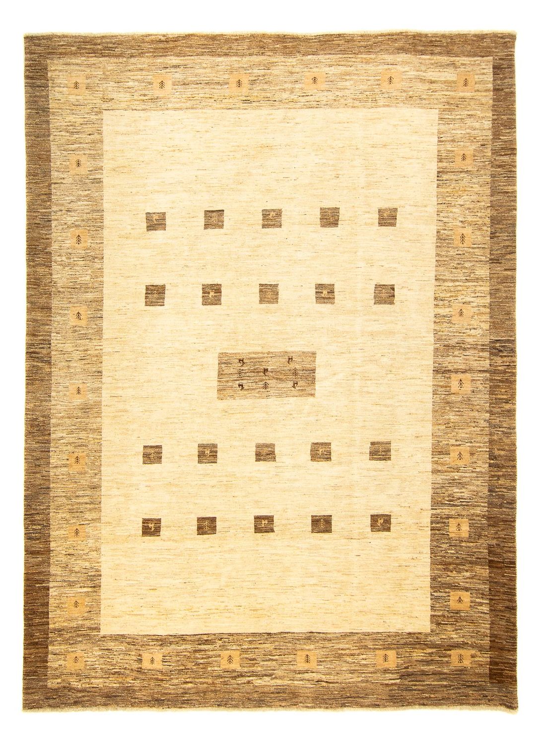Gabbeh Tapijt - Loribaft Perzisch - 345 x 247 cm - beige