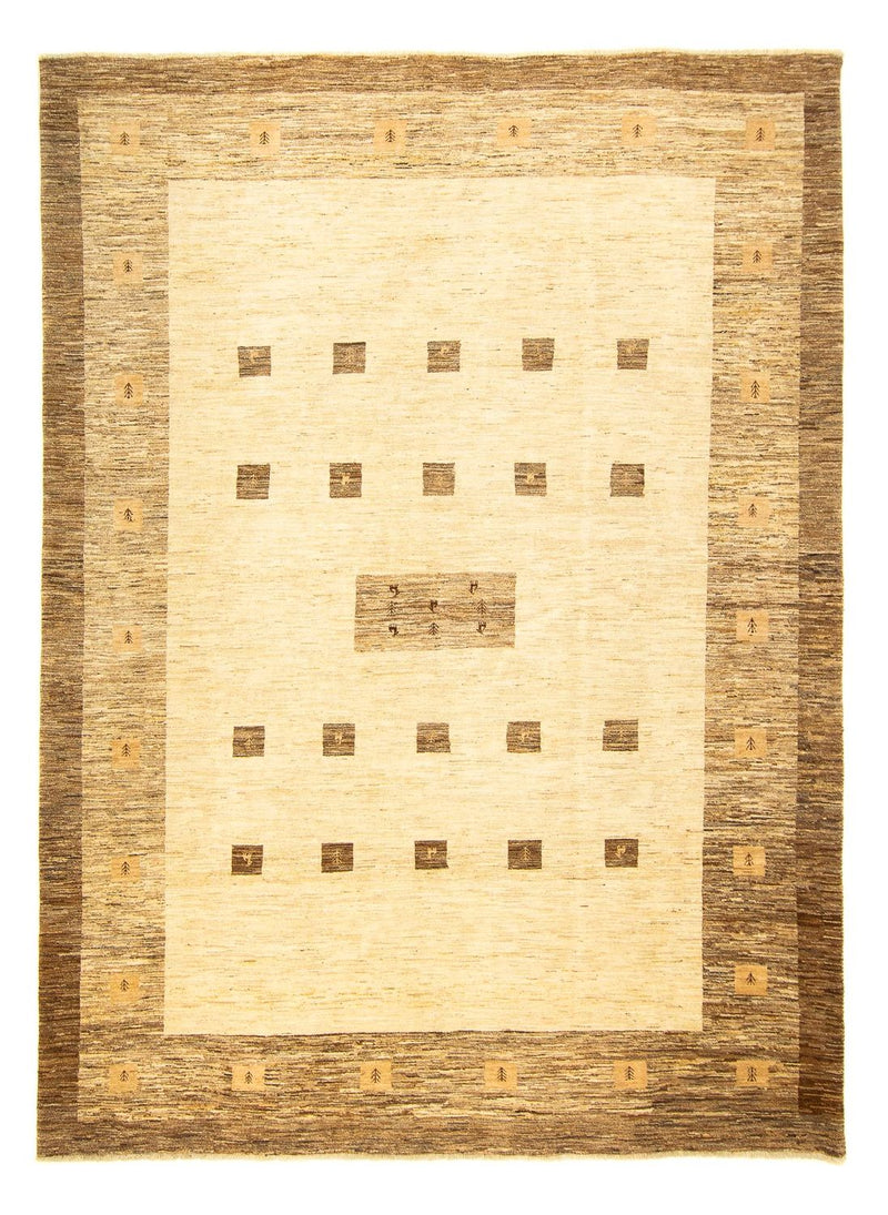 Gabbeh Tapijt - Loribaft Perzisch - 345 x 247 cm - beige