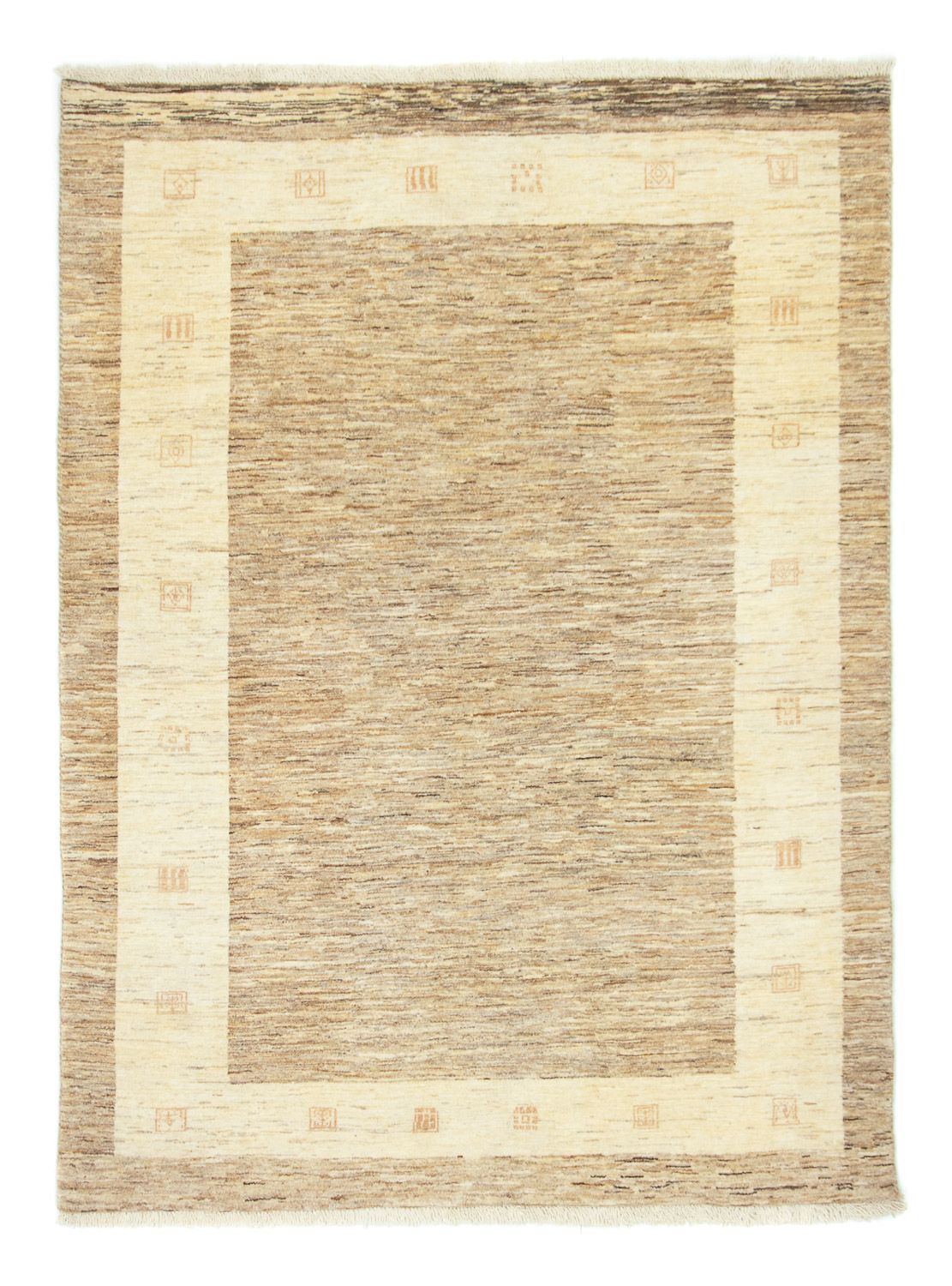 Gabbeh Tapijt - Loribaft Perzisch - 194 x 141 cm - beige