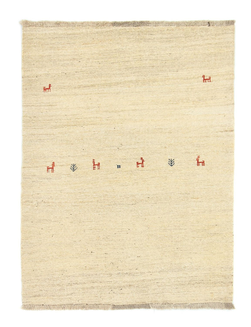 Gabbeh tapijt - Perzisch - 138 x 105 cm - beige