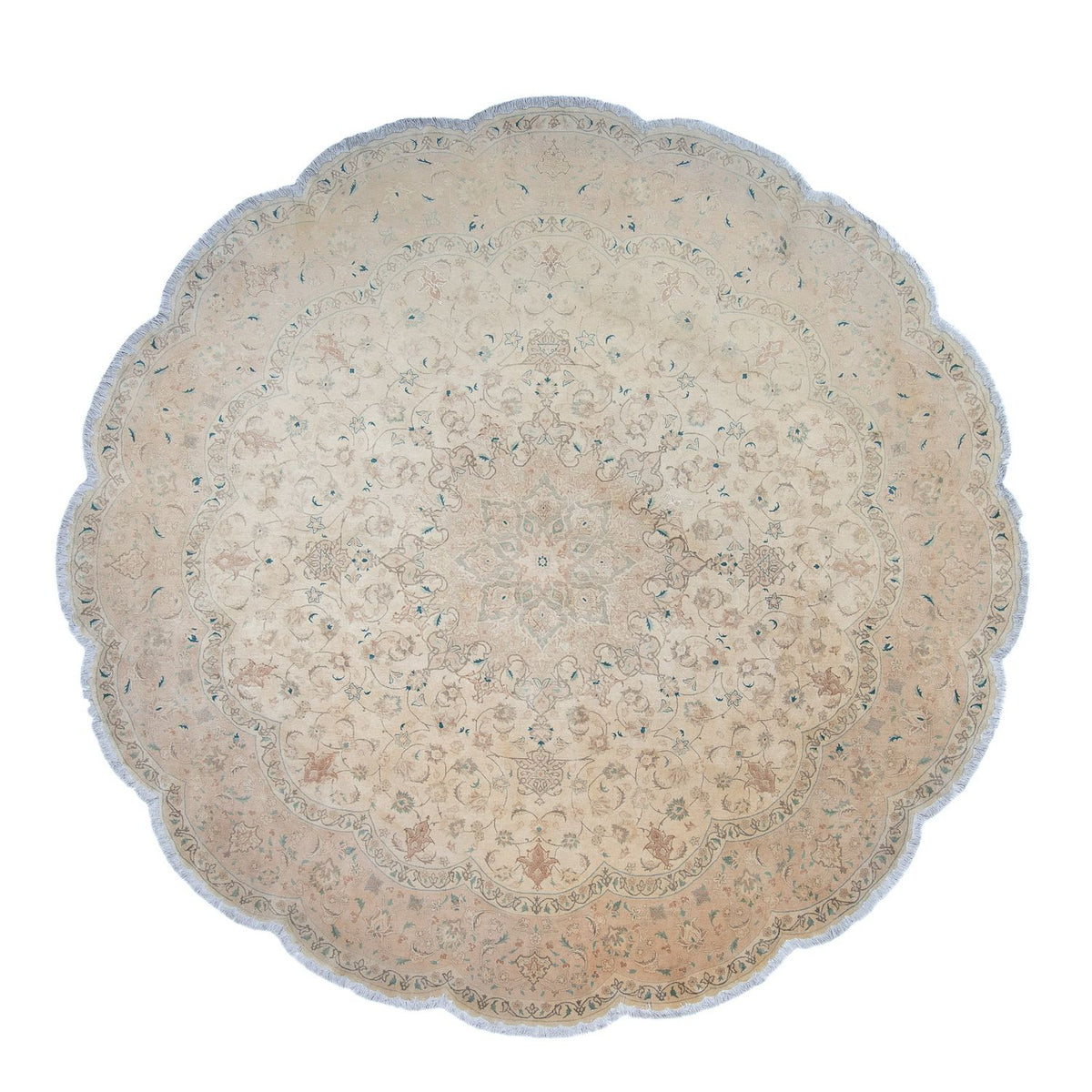 Perzisch tapijt - Tabriz - Royal rond  - 285 x 285 cm - beige