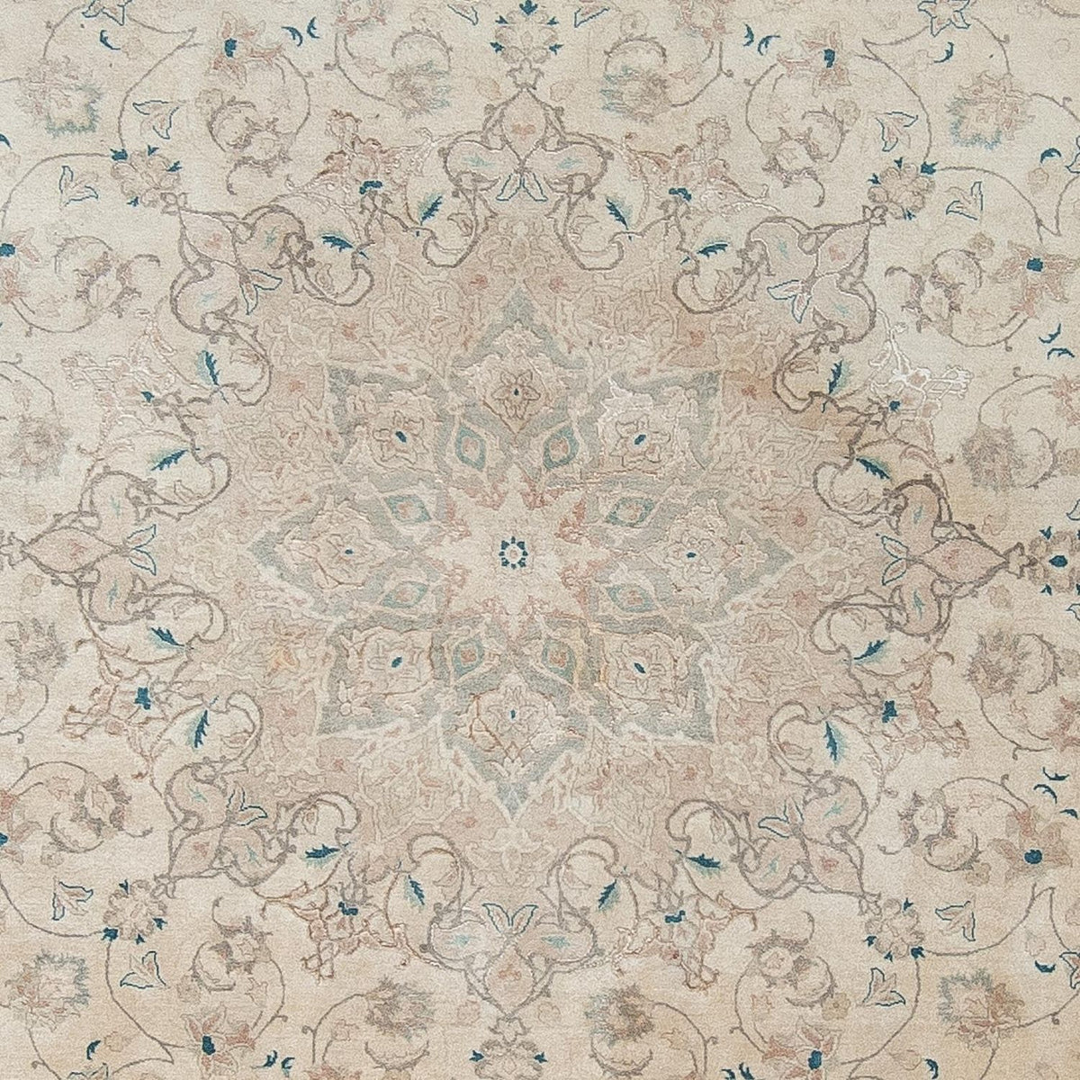 Perzisch tapijt - Tabriz - Royal rond  - 285 x 285 cm - beige