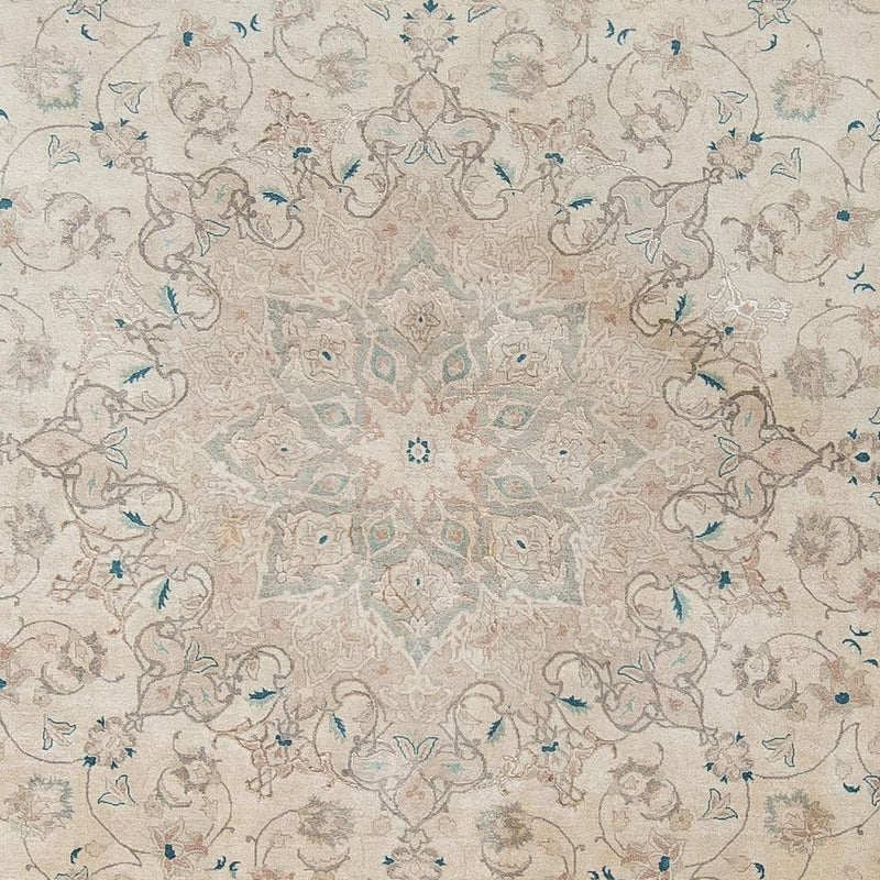Perzisch tapijt - Tabriz - Royal rond  - 285 x 285 cm - beige