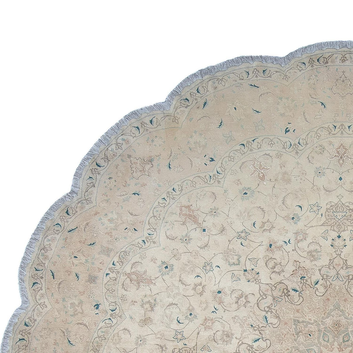 Perzisch tapijt - Tabriz - Royal rond  - 285 x 285 cm - beige