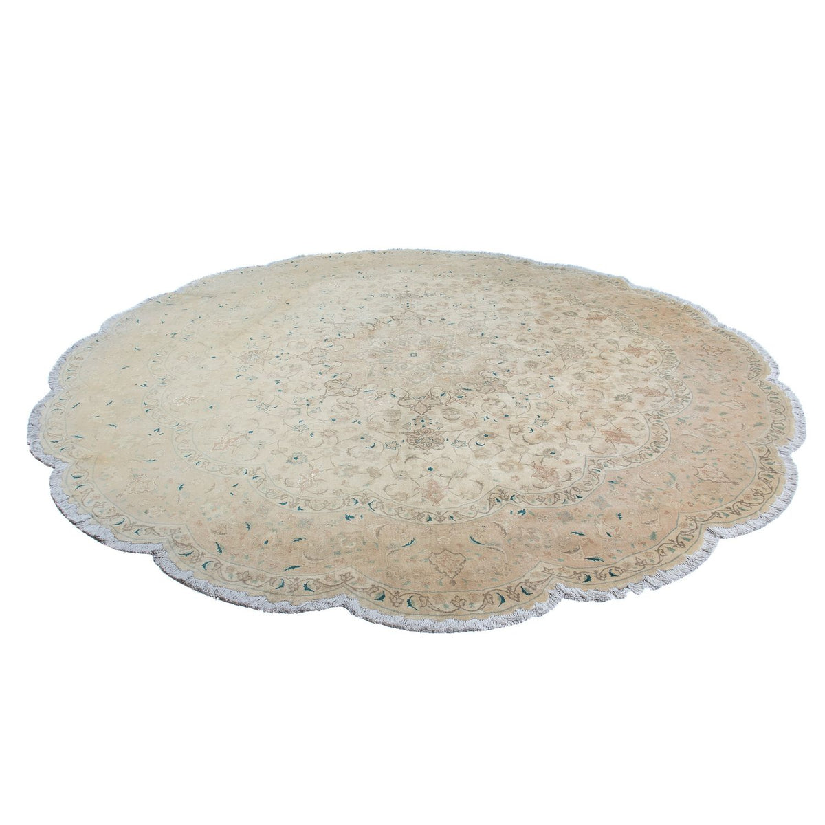 Perzisch tapijt - Tabriz - Royal rond  - 285 x 285 cm - beige
