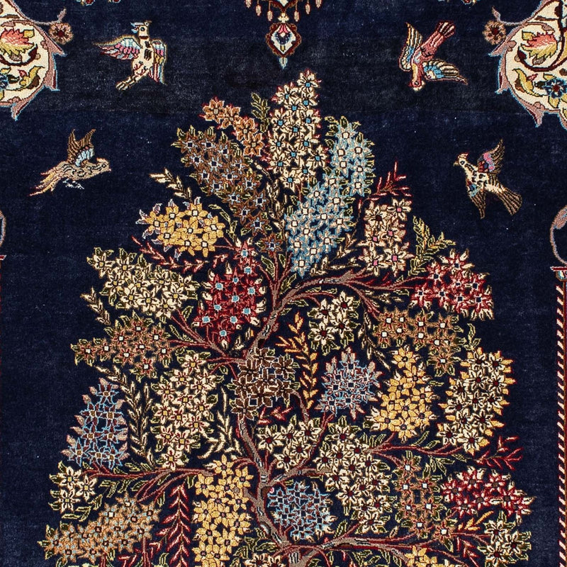 Perzisch tapijt - Ghom - 214 x 127 cm - blauw