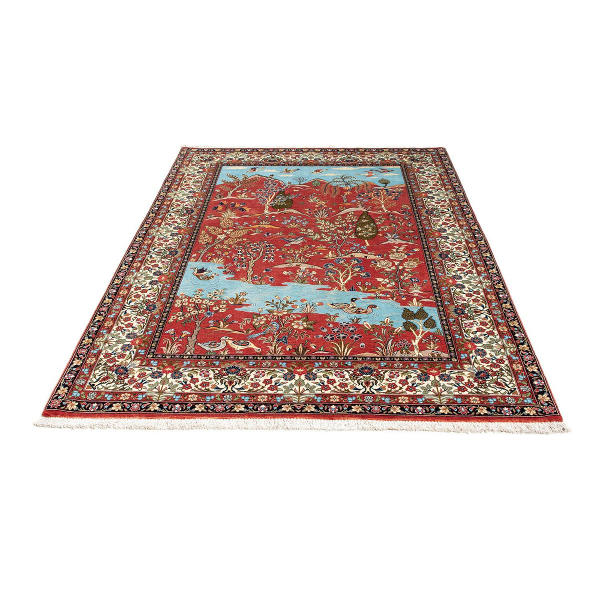 Perzisch tapijt - Ghom - 203 x 138 cm - rood