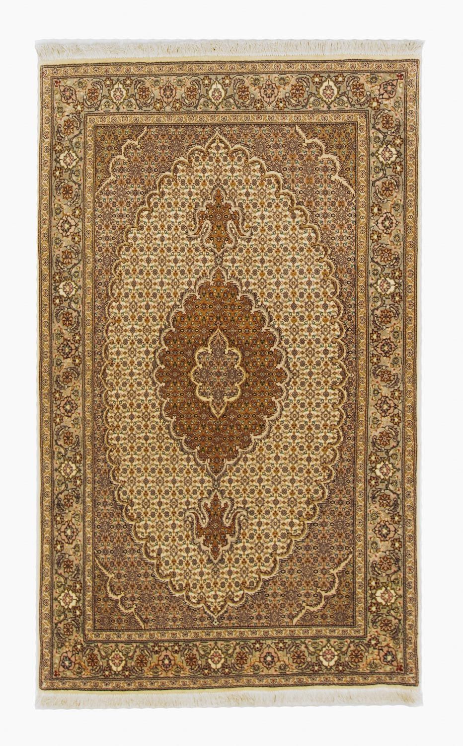 Perzisch tapijt - Tabriz - 163 x 100 cm - donker beige