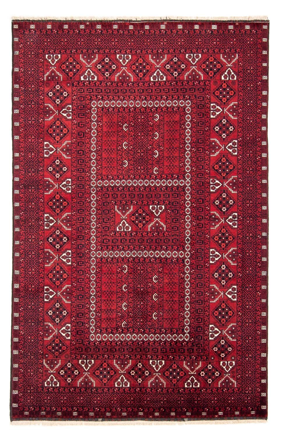 Turkaman tapijt - 246 x 159 cm - donkerrood