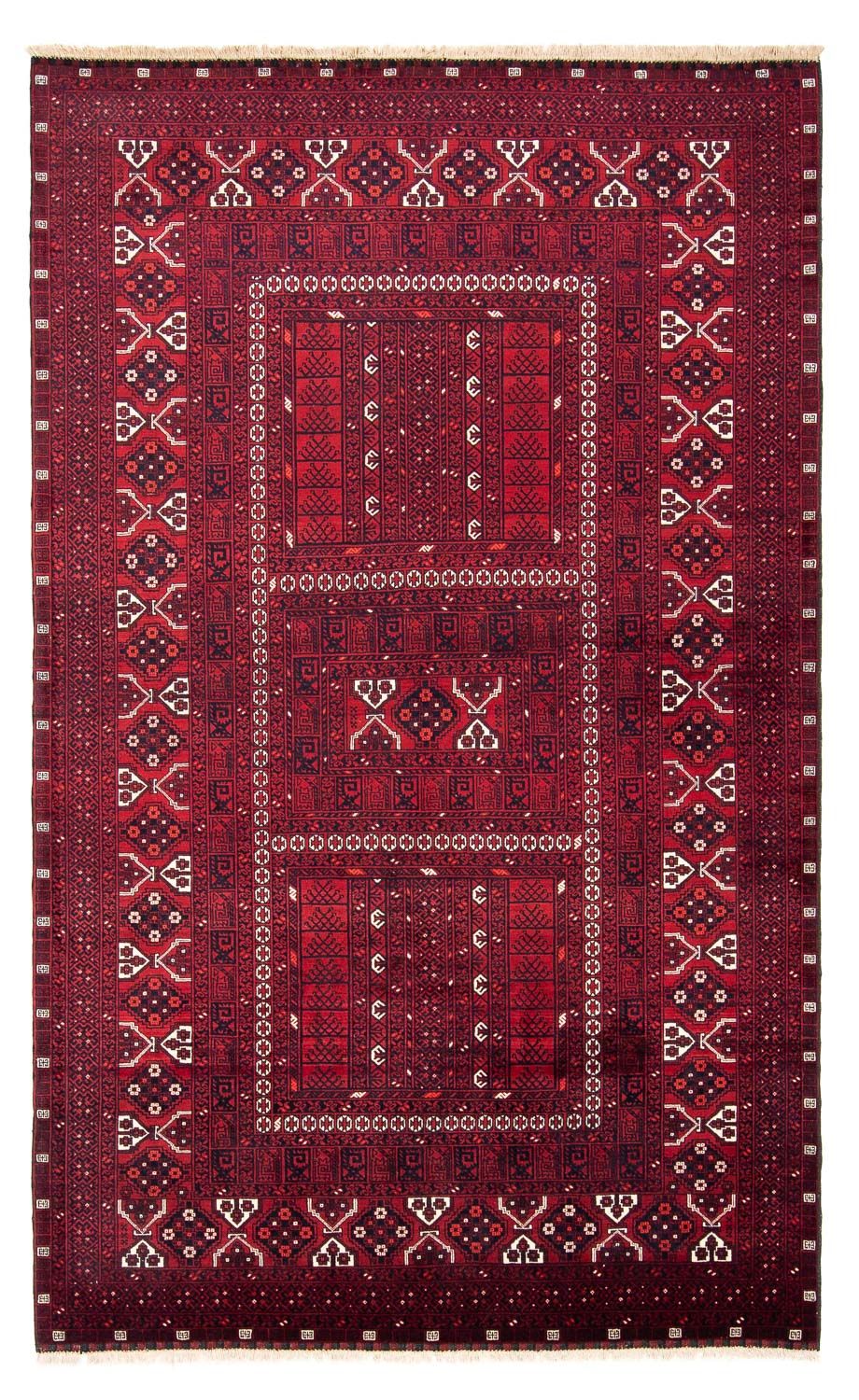 Turkaman tapijt - 252 x 160 cm - donkerrood