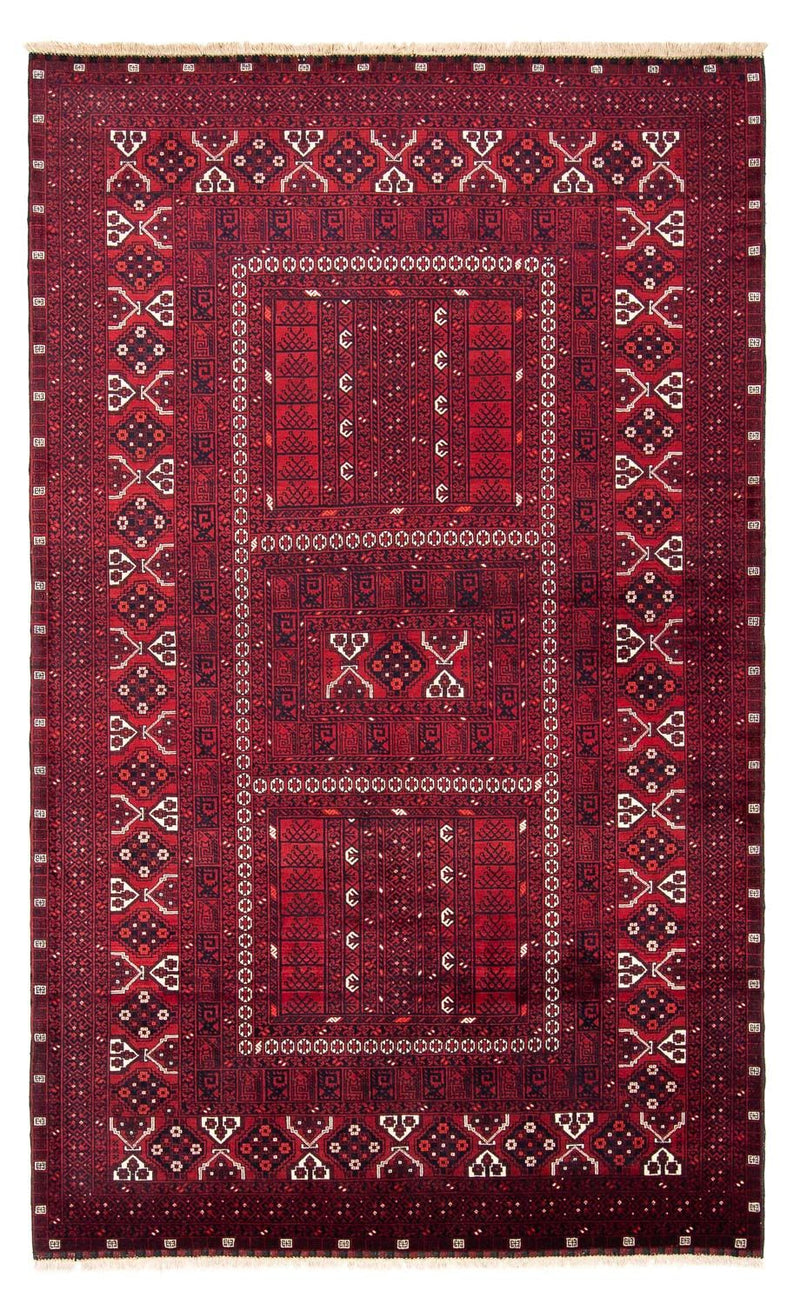 Turkaman tapijt - 252 x 160 cm - donkerrood