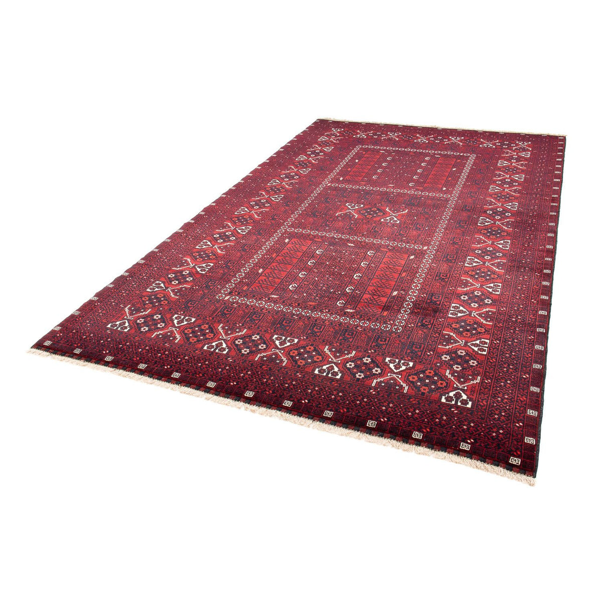 Turkaman tapijt - 252 x 160 cm - donkerrood