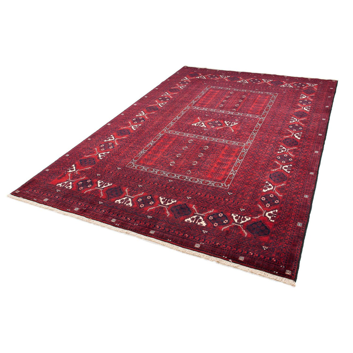 Turkaman tapijt - 240 x 157 cm - donkerrood