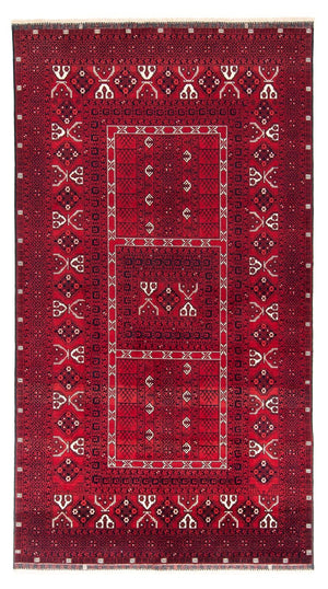 Turkaman tapijt - 255 x 151 cm - donkerrood