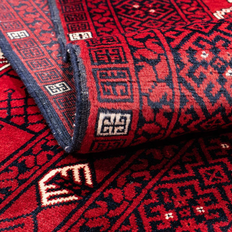 Turkaman tapijt - 255 x 151 cm - donkerrood