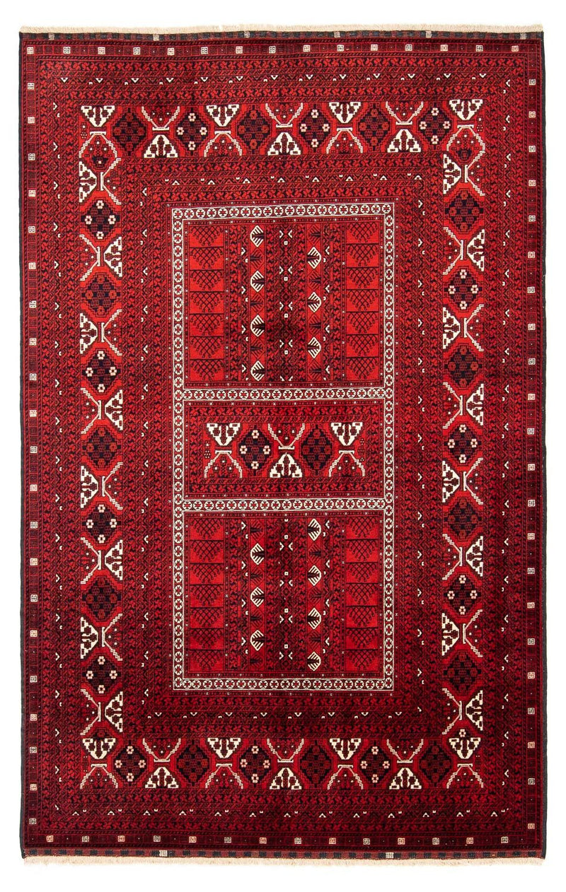 Turkaman tapijt - 243 x 160 cm - donkerrood