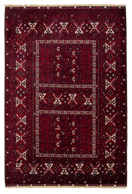 Turkaman tapijt - 243 x 164 cm - donkerrood