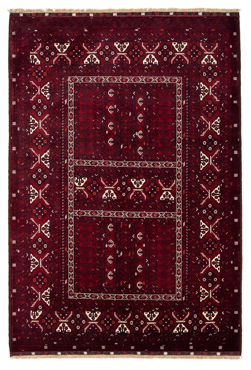 Turkaman tapijt - 243 x 164 cm - donkerrood