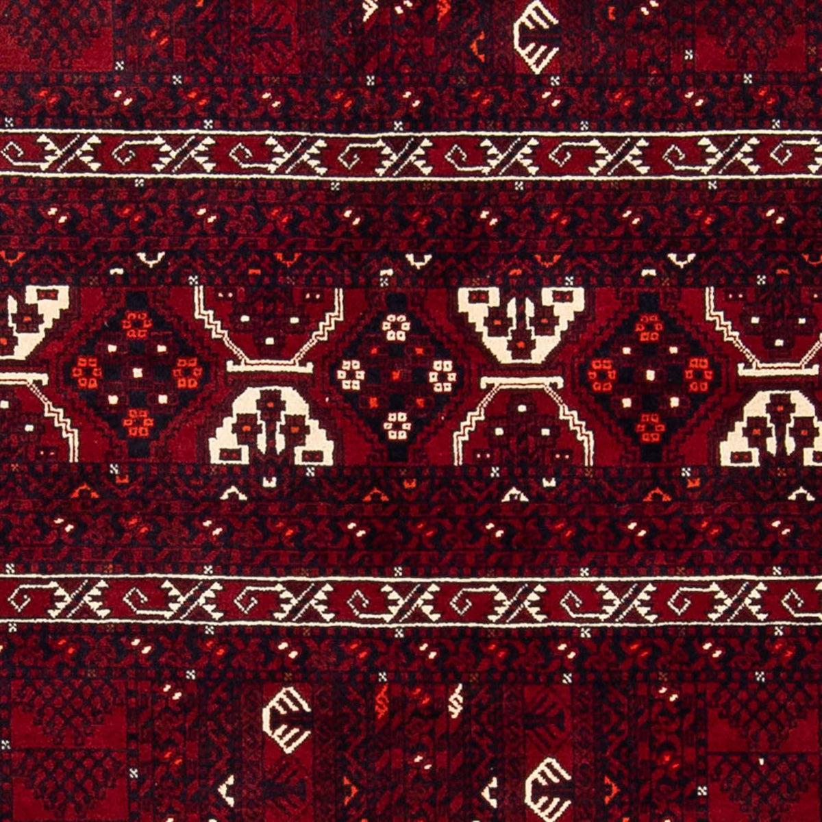Turkaman tapijt - 243 x 164 cm - donkerrood