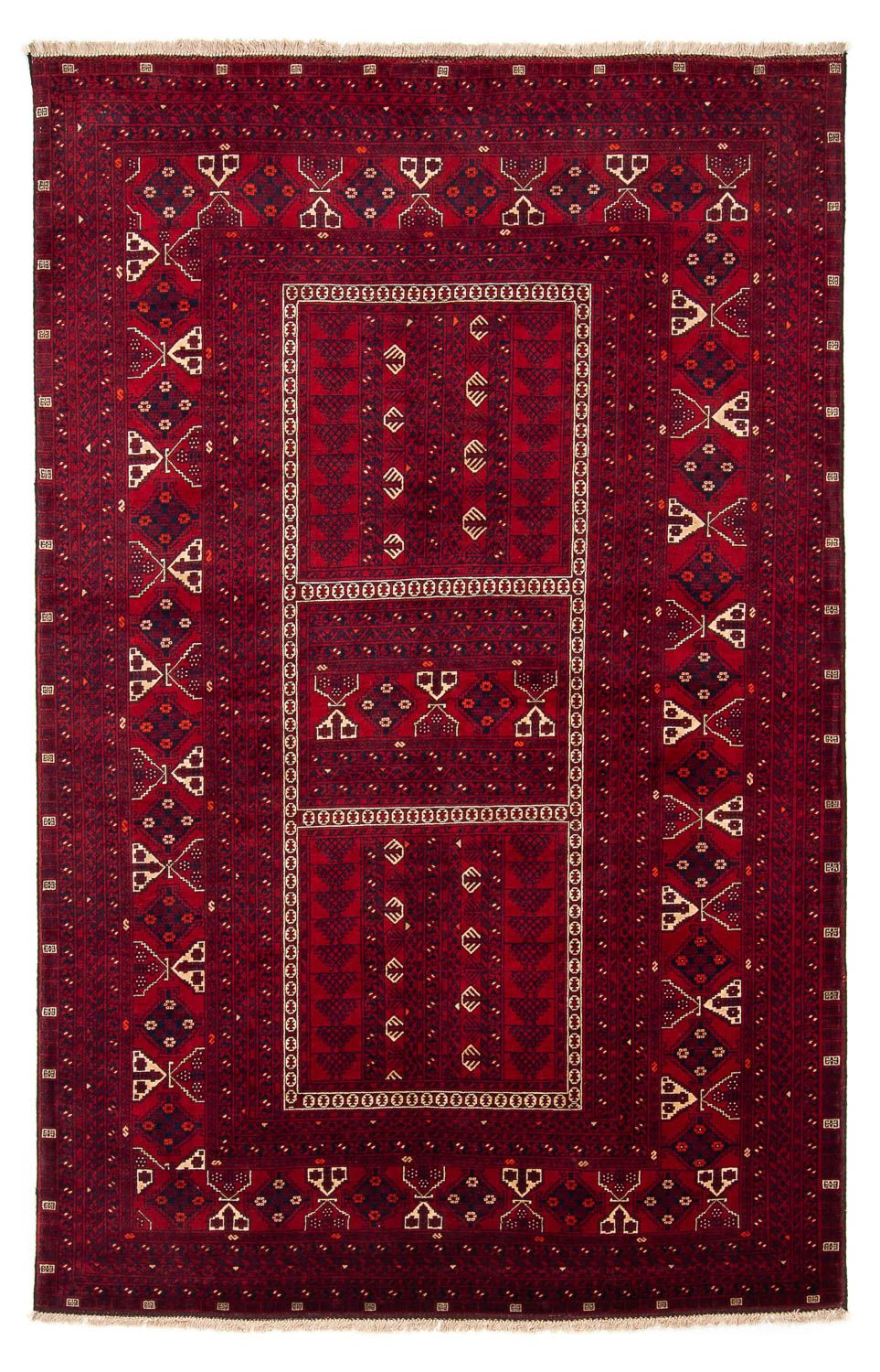 Turkaman tapijt - 244 x 158 cm - donkerrood