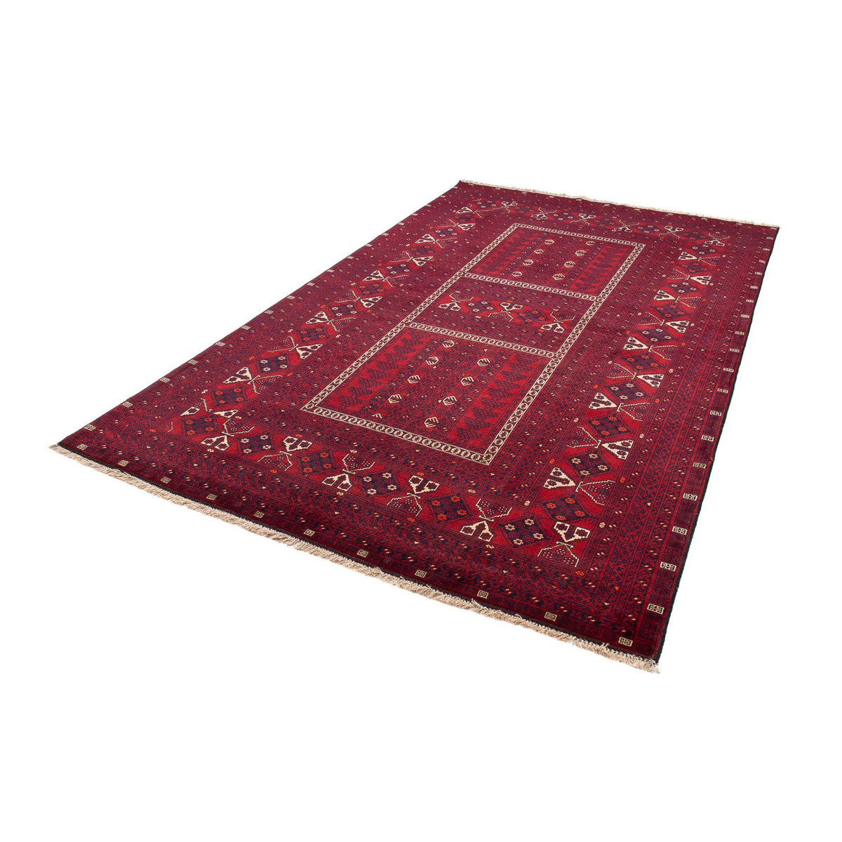 Turkaman tapijt - 244 x 158 cm - donkerrood