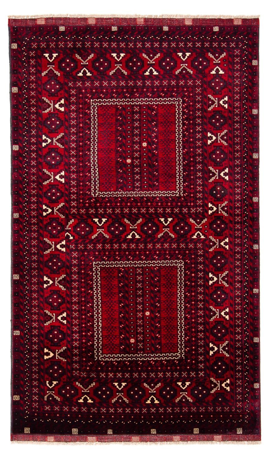 Turkaman tapijt - 245 x 156 cm - donkerrood