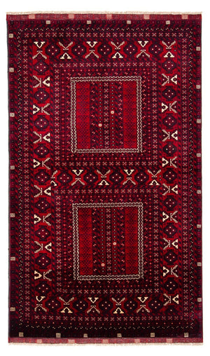 Turkaman tapijt - 245 x 156 cm - donkerrood