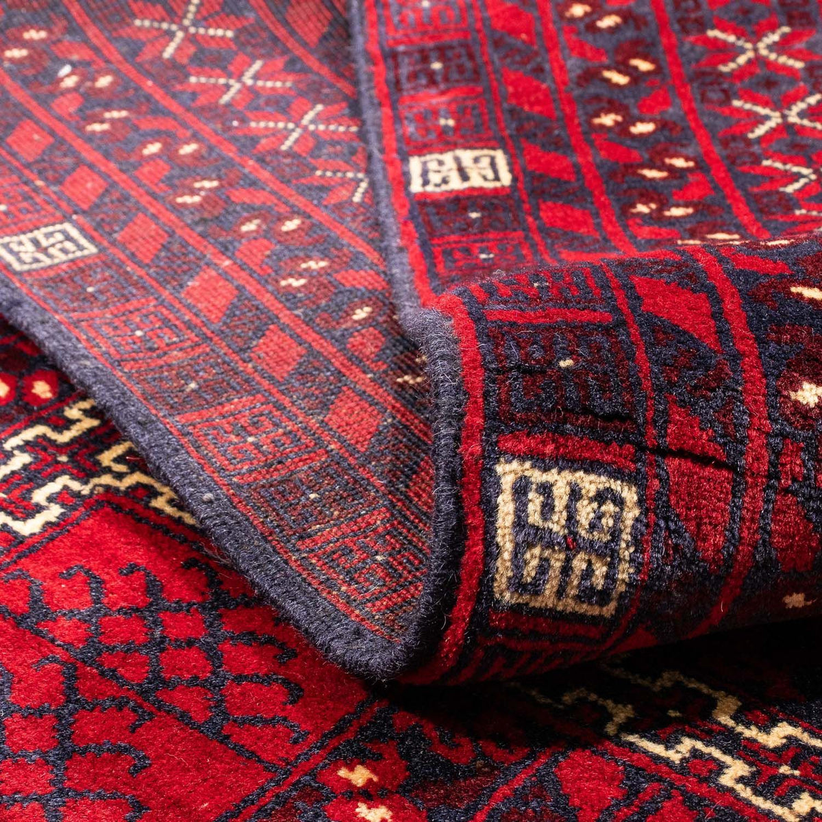 Turkaman tapijt - 245 x 156 cm - donkerrood