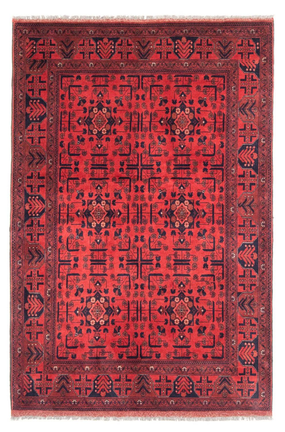 Afghaans tapijt - Kunduz - 190 x 130 cm - rood
