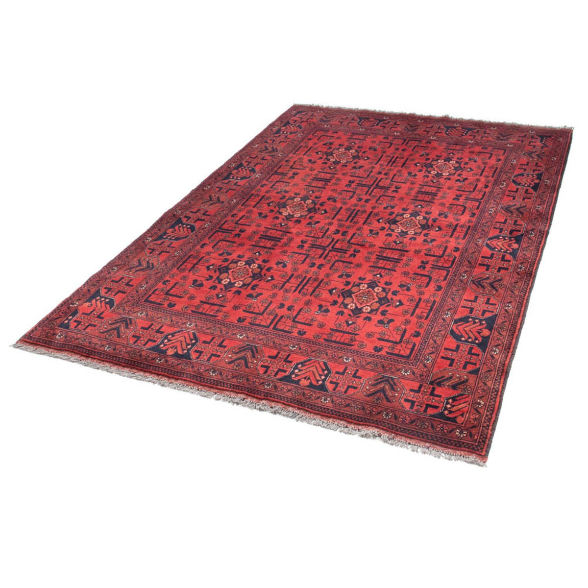 Afghaans tapijt - Kunduz - 190 x 130 cm - rood