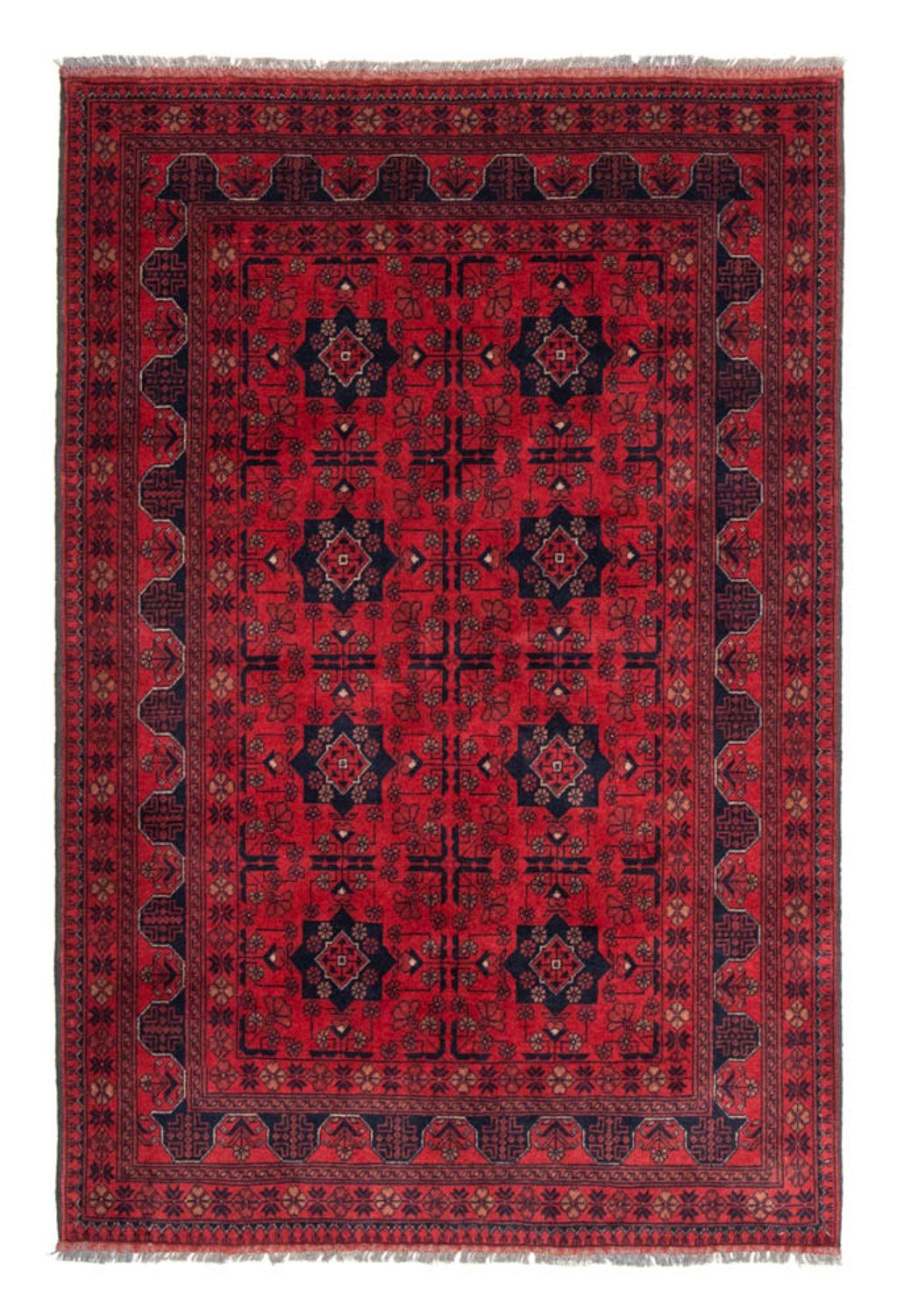 Afghaans tapijt - Kunduz - 188 x 129 cm - rood