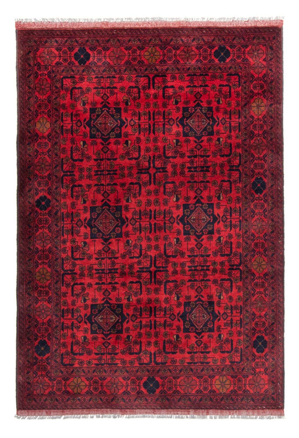 Afghaans tapijt - Kunduz - 190 x 128 cm - rood
