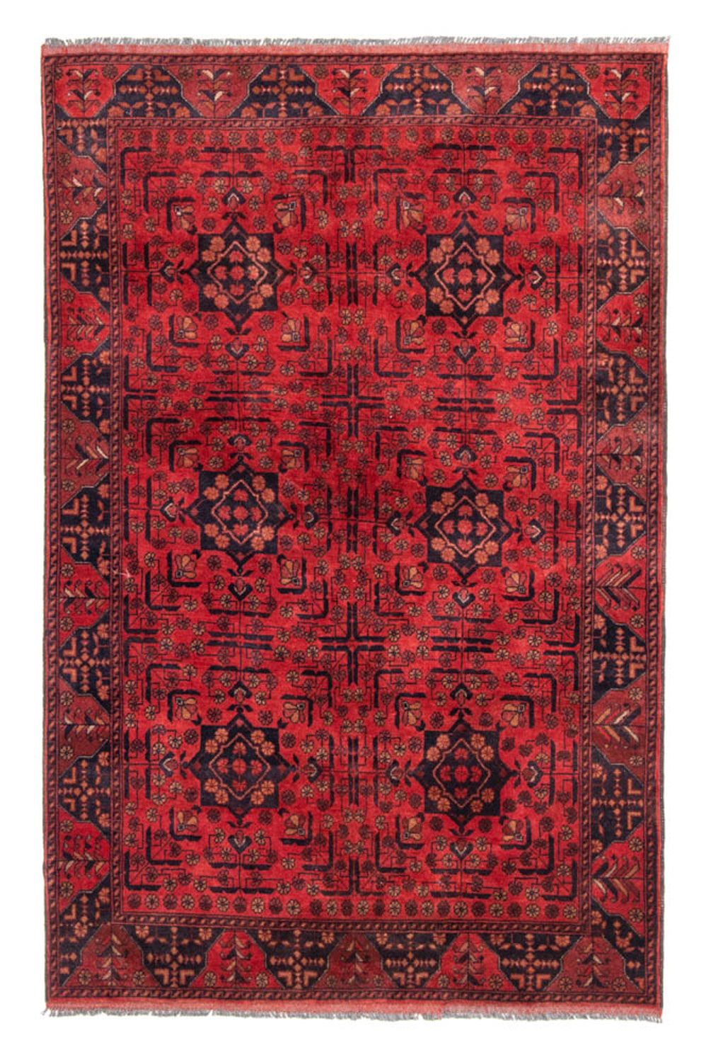 Afghaans tapijt - Kunduz - 193 x 129 cm - rood